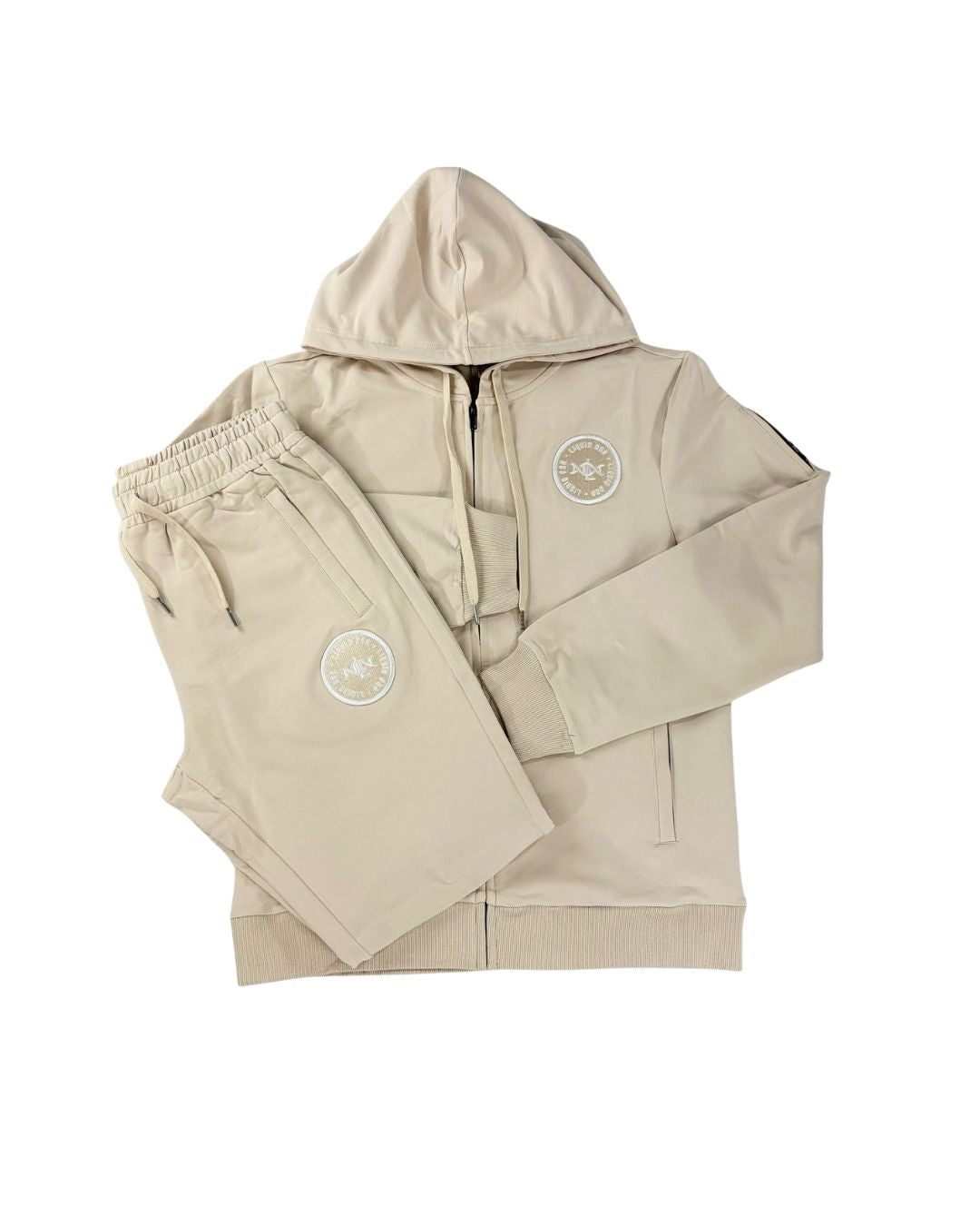Liquid DNA Embroidery Tracksuit Cream