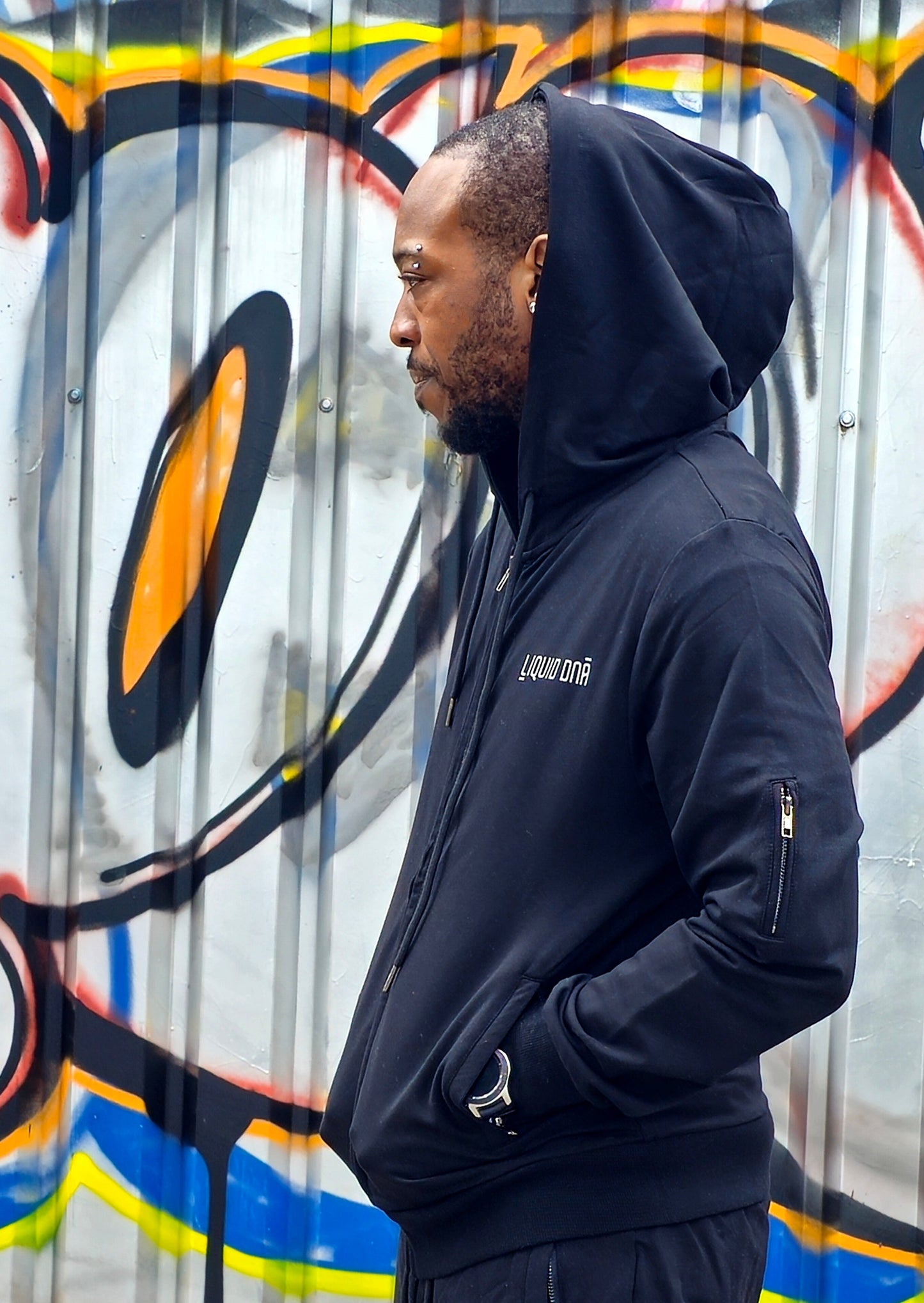 Liquid DNA Reflective Tracksuit Black