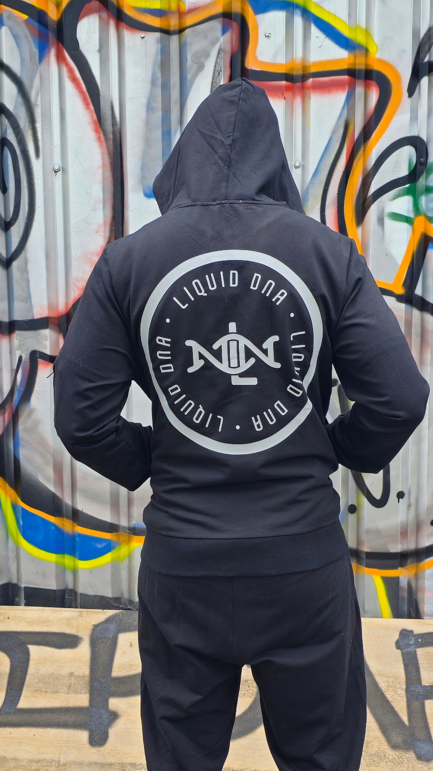 Liquid DNA Reflective Tracksuit Black