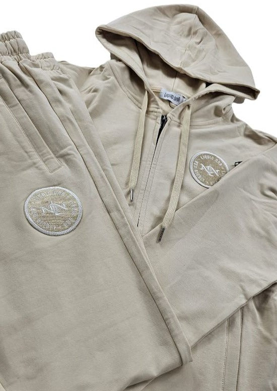 Liquid DNA Embroidery Tracksuit Cream