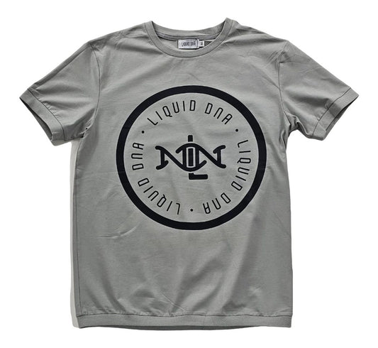 Liquid DNA Big Logo T-Shirt Cool Grey