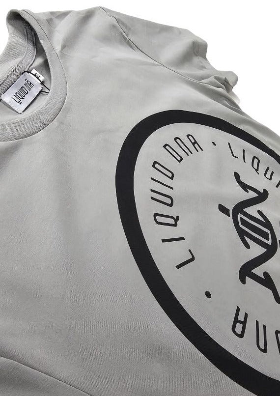 Liquid DNA Big Logo T-Shirt Cool Grey